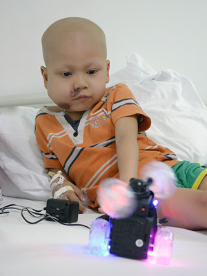 Cháu Đa sau khi được chữa trị