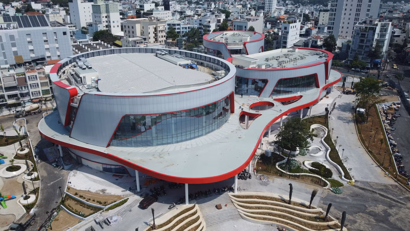 Cung Văn hóa thiếu nhi tỉnh Khánh Hòa nhìn từ trên cao.