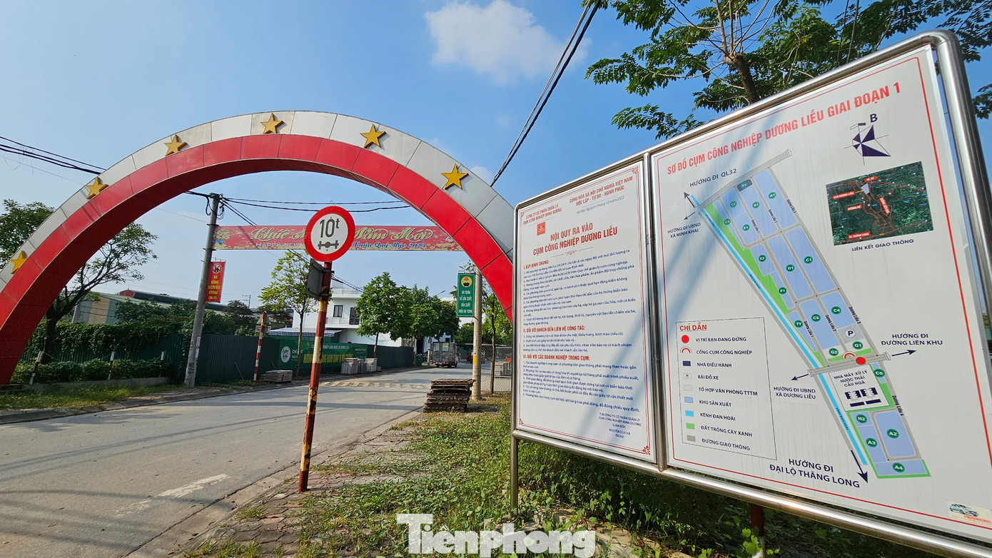 Sơ đồ cụm công nghiệp làng nghề Dương Liễu.