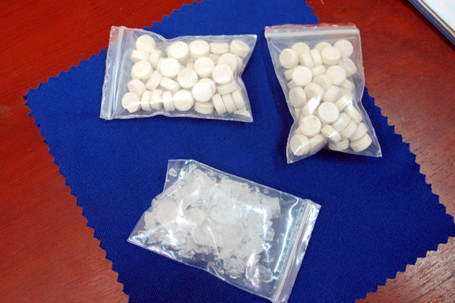 Số ma túy bị công an thu giữ.