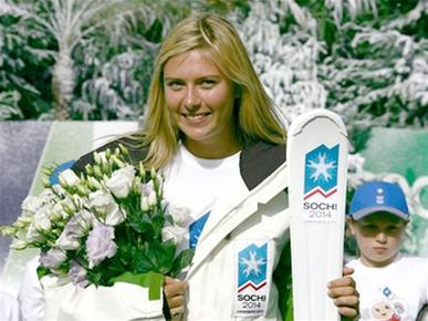 Ngôi sao quần vợt Sharapova cũng là người tích cực vận động cho Sochi