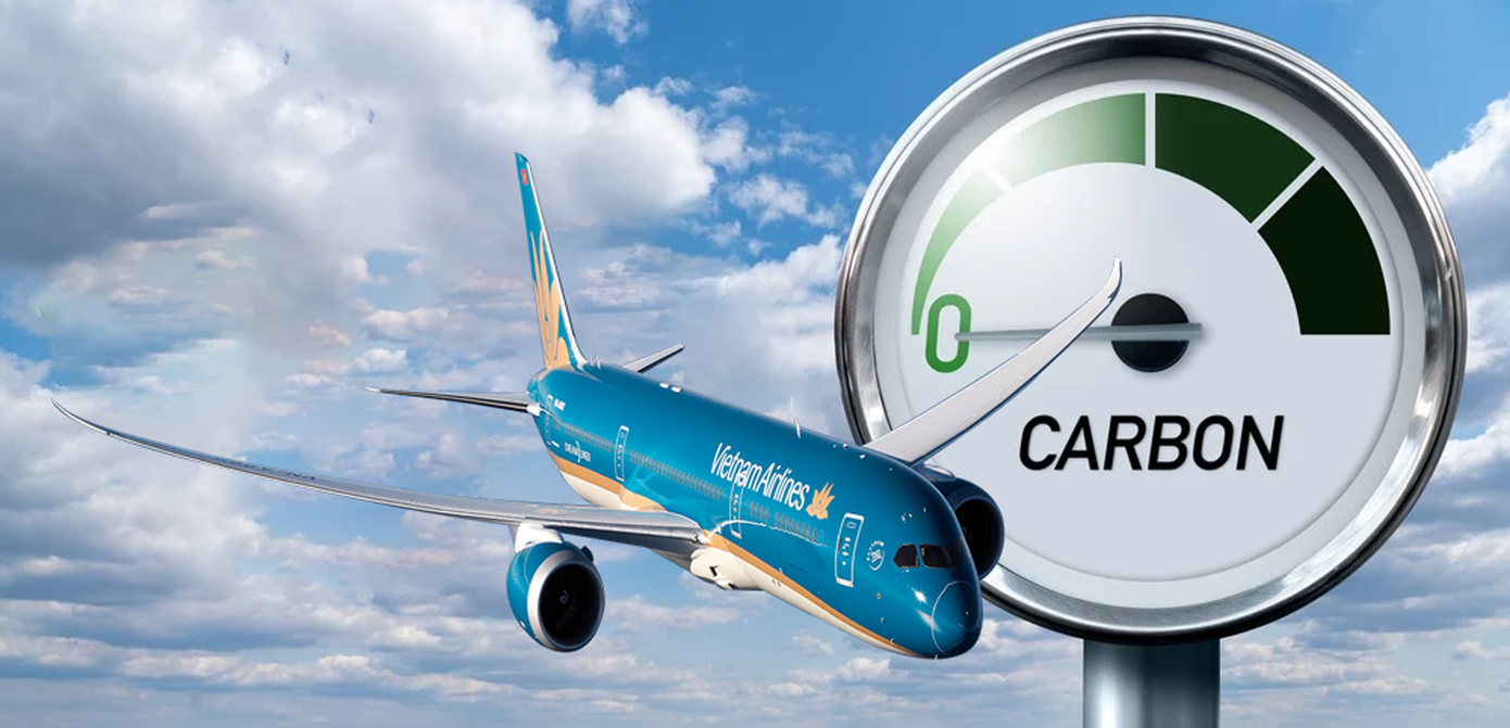 Việc sử dụng SAF là thách thức của toàn ngành hàng không Việt Nam nói riêng và toàn cầu nói chung. Ảnh: Photoshop.