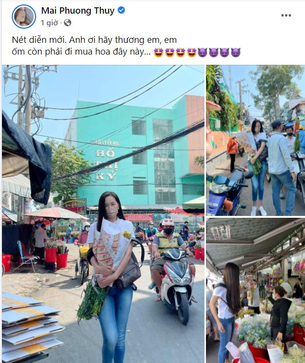 Mai Phương Thúy dạo phố ngày cuối năm, chia sẻ không khí nhộn nhịp.