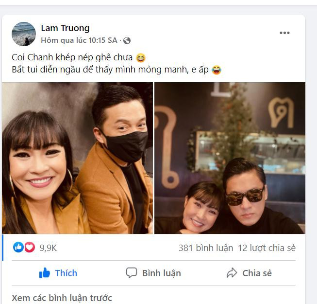 Phương Thanh chia sẻ khoảnh khắc hội ngộ Lam Trường. Phương Thanh chia sẻ khoảnh khắc hội ngộ Lam Trường.