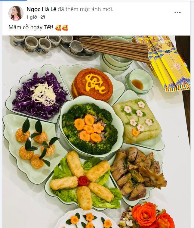 Vợ Công Lý đăng hình khoe mâm cơm ngày Tết đặc sắc.