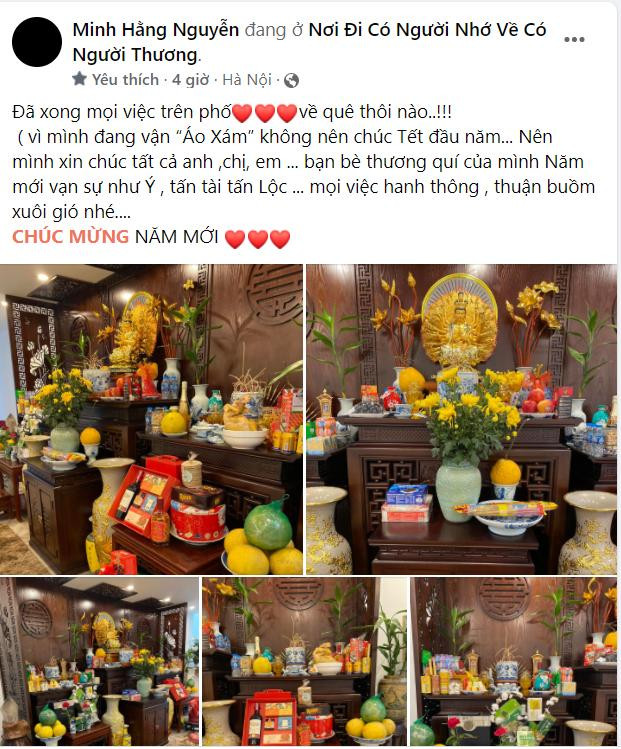 NSND Minh Hằng chia sẻ mâm ngũ quả bàn thờ.