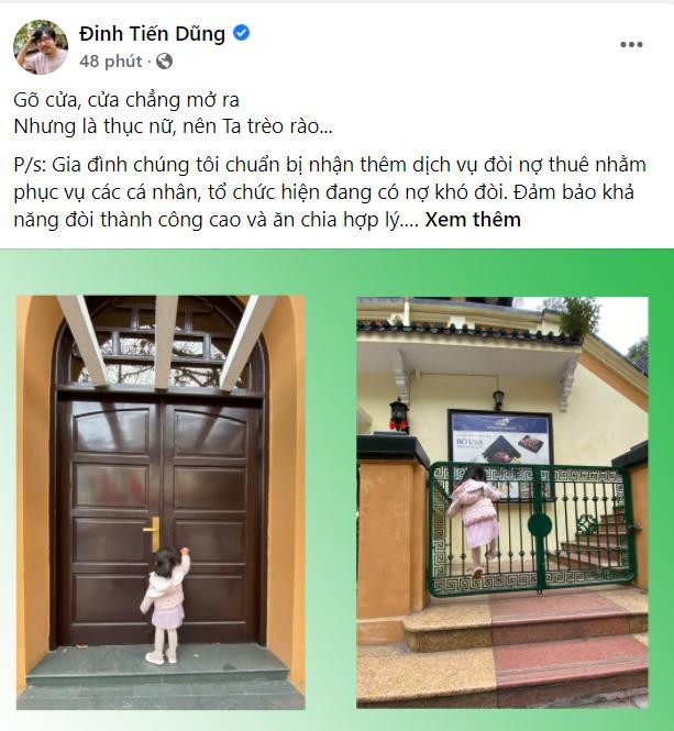 Câu chuyện dí dỏm của MC Cù Trọng Xoay cùng con gái: &quot;Gõ cửa, cửa chẳng mở ra. Nhưng là thục nữ, nên ta trèo rào...&quot;.