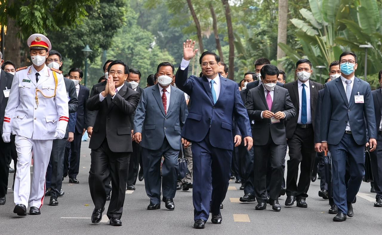 Chuyến thăm chính thức Việt Nam của Thủ tướng Lào Phankham Viphavanh là chuyến thăm đầu tiên của một lãnh đạo cấp cao nước ngoài đến Việt Nam trong năm 2022. Ảnh: VGP/Nhật Bắc Chuyến thăm chính thức Việt Nam của Thủ tướng Lào Phankham Viphavanh là chuyến thăm đầu tiên của một lãnh đạo cấp cao nước ngoài đến Việt Nam trong năm 2022. Ảnh: VGP/Nhật Bắc