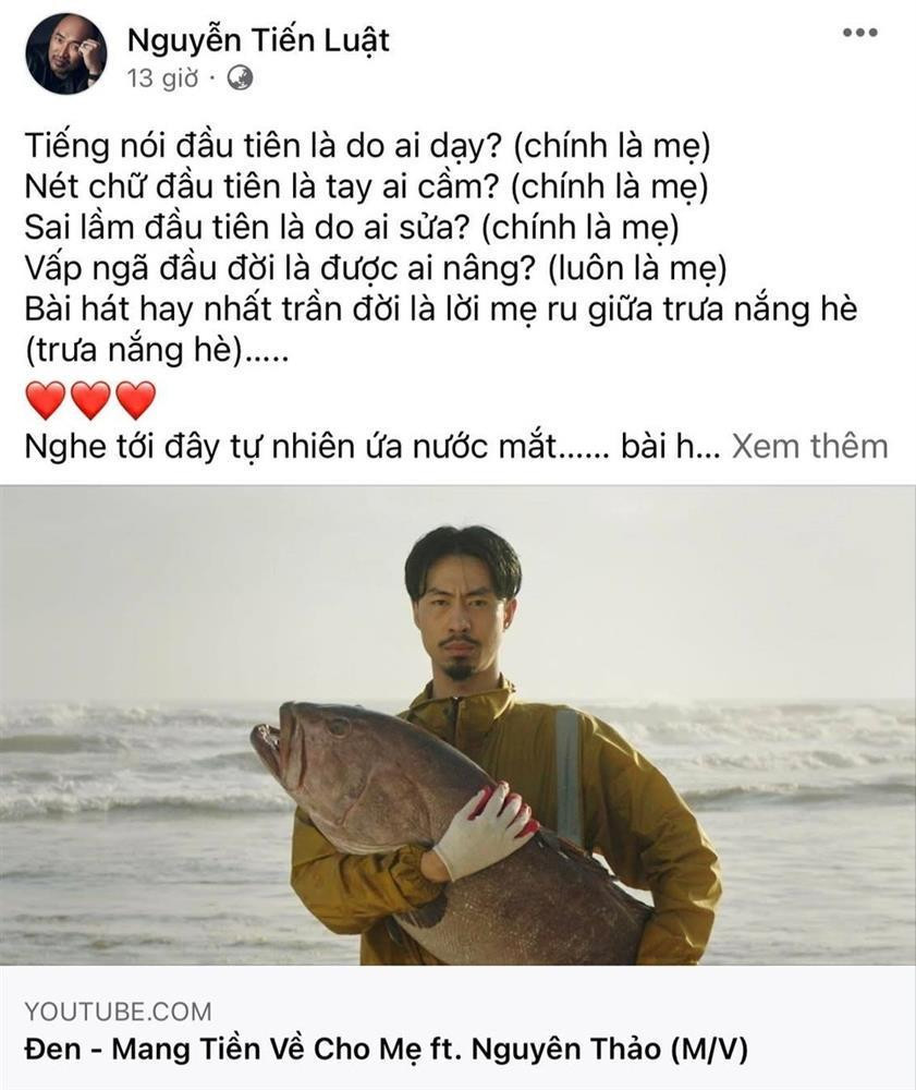 Tiến Luật xúc động trước ca khúc của Đen Vâu. Tiến Luật xúc động trước ca khúc của Đen Vâu.