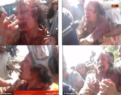 Hình ảnh Gaddafi ít phút trước khi chết