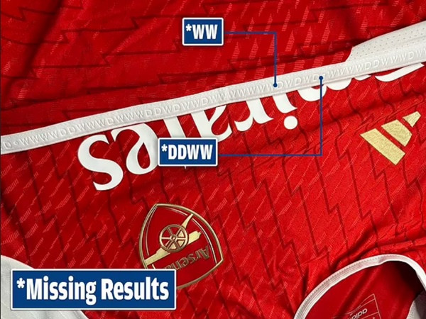 Lẽ ra phải có thêm những kết quả như trên ở đường viền mẫu áo đấu mùa mới. Ảnh: Mail Online. Lẽ ra phải có thêm những kết quả như trên ở đường viền mẫu áo đấu mùa mới. Ảnh: Mail Online.