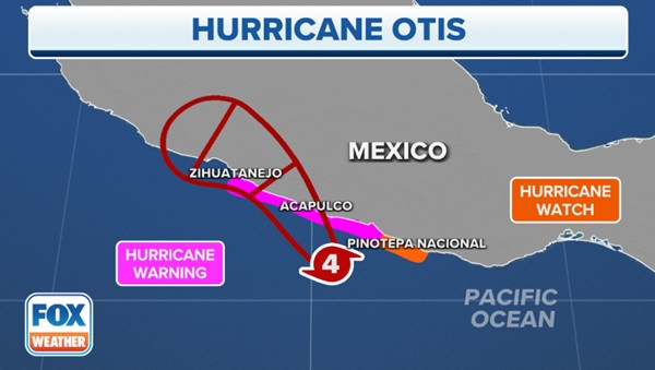 Cảnh báo siêu bão đã được đăng trên nhiều trang tin. Ảnh: Fox Weather.