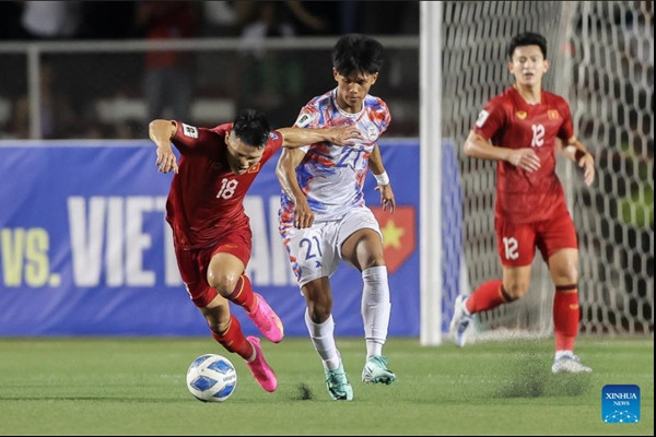 Trận ĐT Philippines 0-2 ĐT Việt Nam. Ảnh: Rouelle Umali/ Xinhua. Trận ĐT Philippines 0-2 ĐT Việt Nam. Ảnh: Rouelle Umali/ Xinhua.