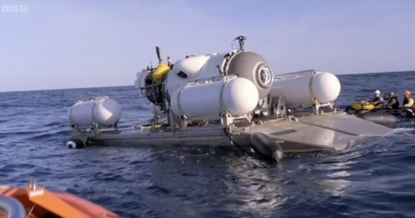 Tàu Titan trước khi lặn xuống trong chuyến đi năm 2022. Ảnh: BBC. Tàu Titan trước khi lặn xuống trong chuyến đi năm 2022. Ảnh: BBC.