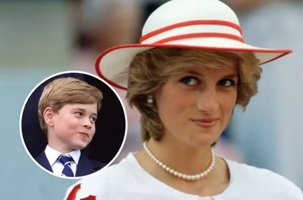 Công nương Diana (năm 1983) và George (năm 2022) - trông rất giống nhau. Ảnh: Bettmann/ Getty Images; Chris Jackson/ Getty Images.