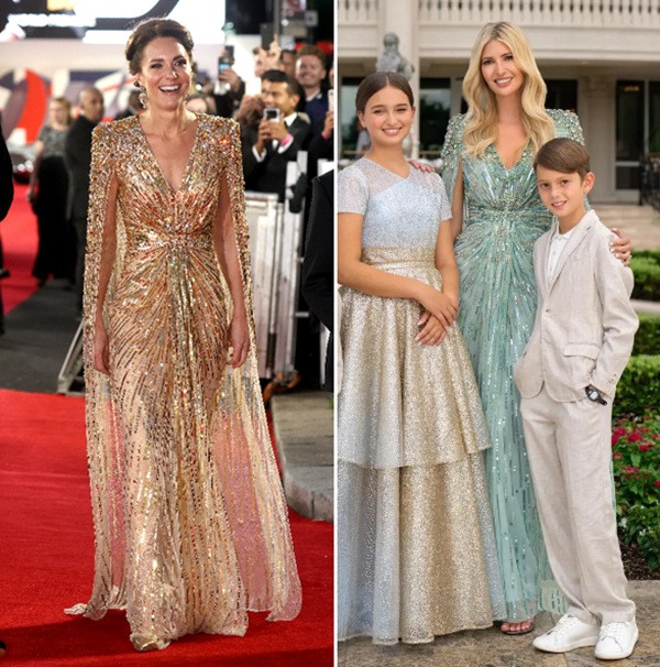 Hai chiếc váy chỉ khác màu. Ảnh: Getty; Instagram. Hai chiếc váy chỉ khác màu. Ảnh: Getty; Instagram.