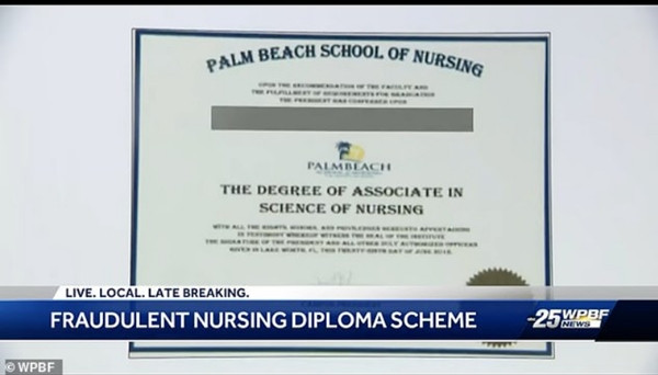 Hàng ngàn "sinh viên" đã trả tiền để mua bằng giả. Ảnh: WPBF.