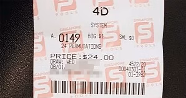 Một tờ xổ số 4D. Ảnh minh họa: MSN. Một tờ xổ số 4D. Ảnh minh họa: MSN.