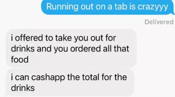 Chàng trai nói có thể chuyển lại tiền đồ uống cho Equana. Ảnh: Equana B. Chàng trai nói có thể chuyển lại tiền đồ uống cho Equana. Ảnh: Equana B.