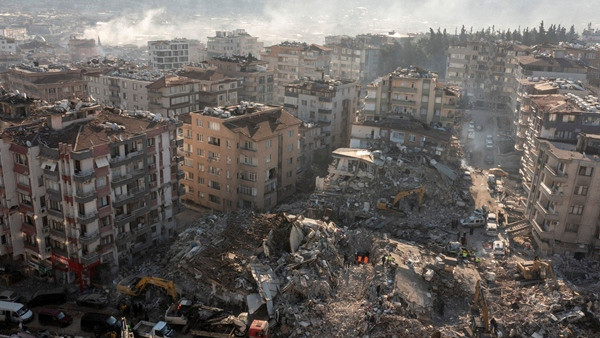 Một phần đổ nát của tỉnh Hatay - nơi lại vừa hứng chịu động đất mạnh nữa. Ảnh: AP.