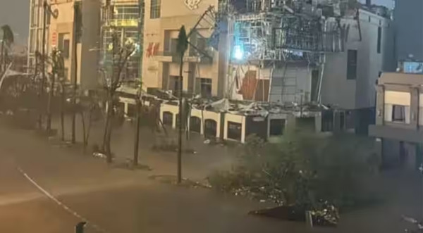 Cây đổ, nhà cửa hư hại do bão Otis. Ảnh: Wion.