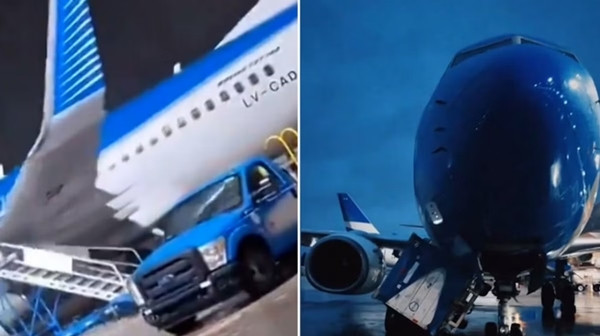 Máy bay va tứ tung vào nhiều thứ trên mặt đất. Ảnh: The Independent. Máy bay va tứ tung vào nhiều thứ trên mặt đất. Ảnh: The Independent.