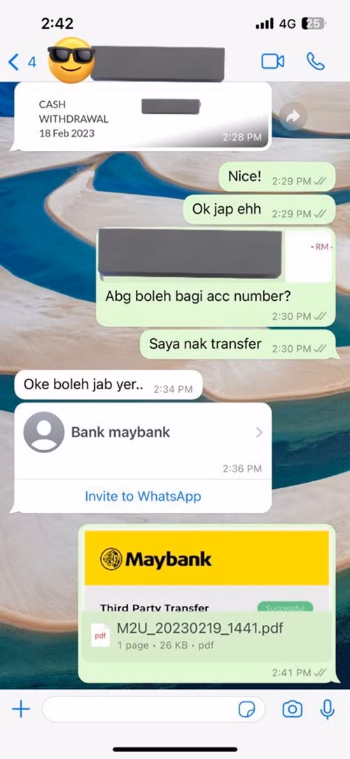 Người "để quên tiền" đã liên lạc và có bằng chứng rằng anh đúng là chủ nhân của số tiền. Ảnh: Huzaimi Tahir.