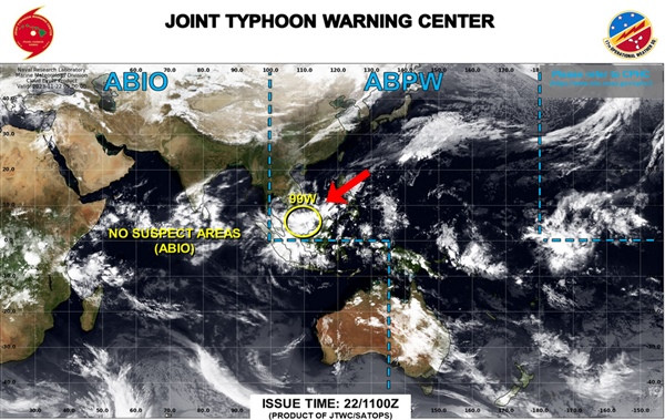 Hình ảnh vệ tinh của JTWC. Ảnh: JTWC.