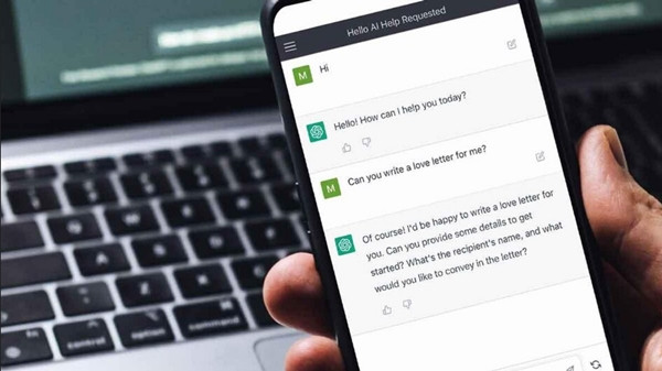 Khá nhiều người có ý định nhờ công cụ trí tuệ nhân tạo viết thư bày tỏ tình cảm. Ảnh: Business Today.
