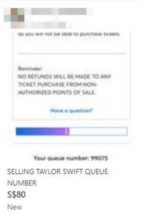 Có người đăng bán số xếp hàng với giá 80 đôla Sing (1,4 triệu đồng). Ảnh: Carousell. Có người đăng bán số xếp hàng với giá 80 đôla Sing (1,4 triệu đồng). Ảnh: Carousell.
