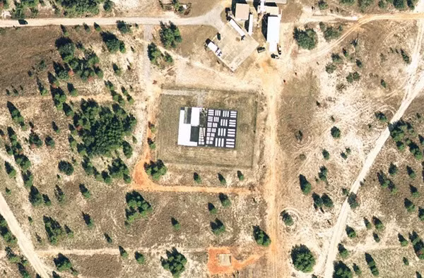 "Mã vạch" khổng lồ ở Florida (Mỹ). Ảnh: GoogleEarth.