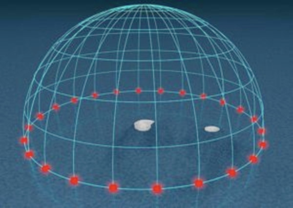 Hình minh họa vị trí của Mặt Trời ngay phía trên đường xích đạo vào mỗi giờ trong ngày Thu phân. Ảnh: Tau’olunga/ Wikimedia Commons. Hình minh họa vị trí của Mặt Trời ngay phía trên đường xích đạo vào mỗi giờ trong ngày Thu phân. Ảnh: Tau’olunga/ Wikimedia Commons.