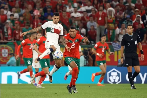 Trận Morocco - Bồ Đào Nha (World Cup 2022) ở sân Al Thumama. Ảnh: Showkat Shafi/ Al Jazeera.