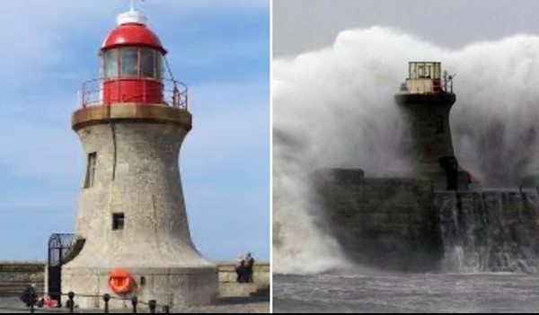 Ngọn hải đăng đã bị sóng đánh bay mất cái nóc. Ảnh: Amanda Hepburn. Ngọn hải đăng đã bị sóng đánh bay mất cái nóc. Ảnh: Amanda Hepburn.