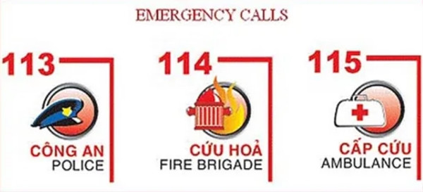 Các số điện thoại khẩn cấp ở Việt Nam mà ai cũng cần biết. Ảnh: VN Deluxe Trip.