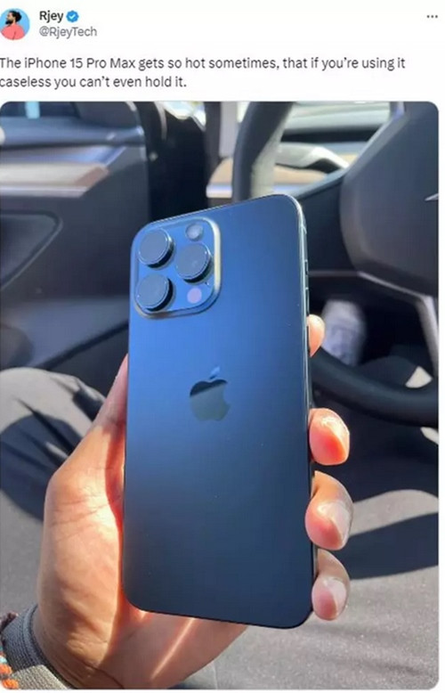 Nhận xét được xem gần 2 triệu lượt của người sử dụng ở Canada: iPhone 15 Pro Max nóng đến mức không thể cầm nếu không có vỏ máy.