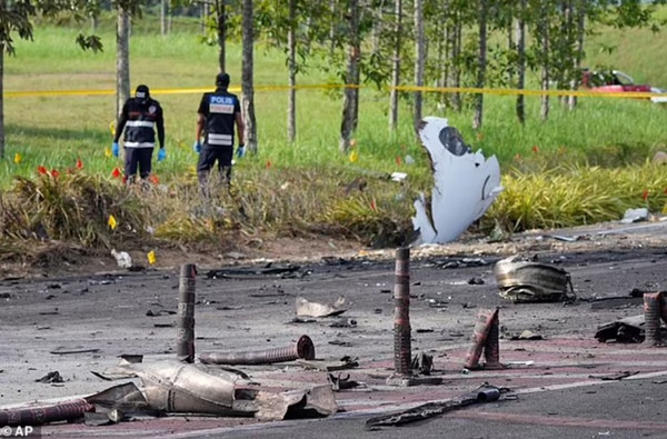 Hiện trường vụ tai nạn. Ảnh: AP.