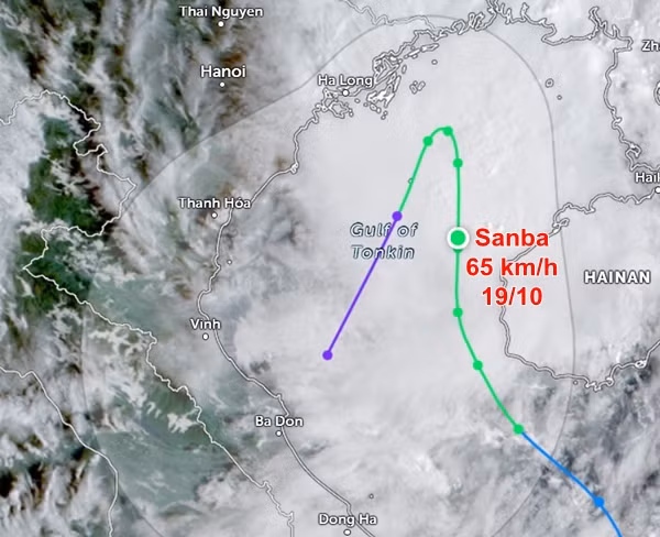 Dự báo sáng nay của JTWC. Ảnh: Zoom Earth. Dự báo sáng nay của JTWC. Ảnh: Zoom Earth.