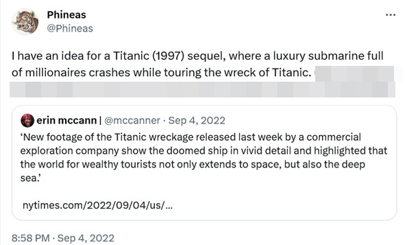 Bài đăng &quot;tiên tri&quot; từ năm 2022. (Ảnh chụp màn hình Twitter).