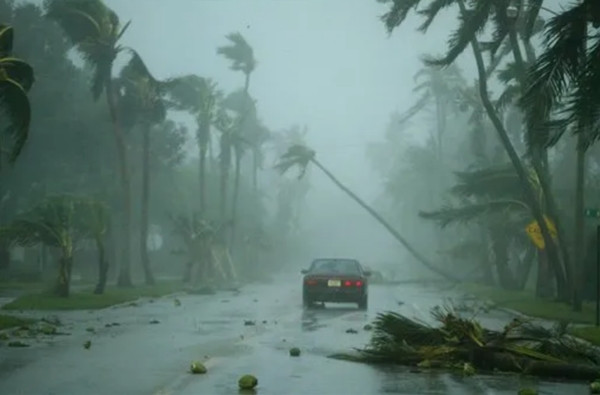 Bão Wilma cũng là cơn bão tăng cường độ rất nhanh, đổ bộ bang Florida (Mỹ) năm 2005. Ảnh: Ocala Star-Banner.