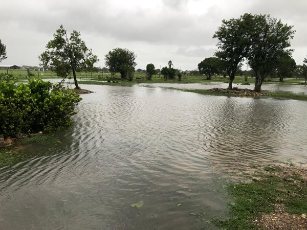Bão Tammy gây ngập lụt vừa phải khi đổ bộ đảo Barbuda. Ảnh: Dominica News Online.