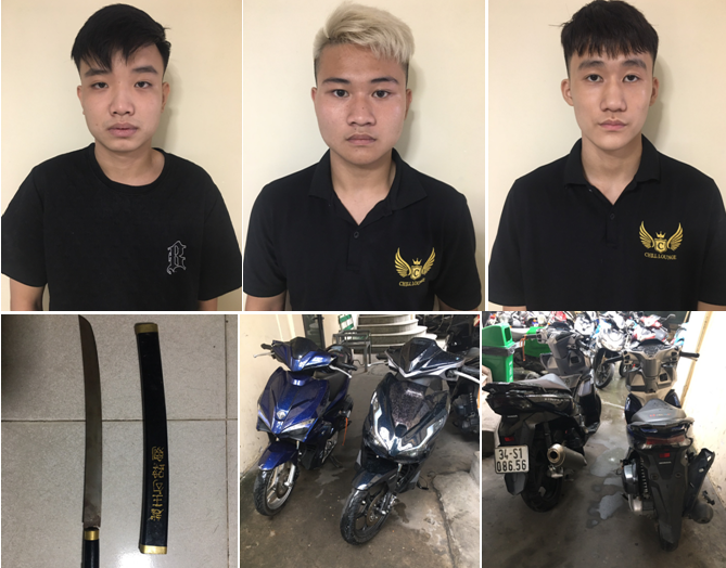 3 đối tượng mang theo hung khí từ TP Uông Bí sang Hải Phòng lượn phố, đuổi chém người đi đường.
