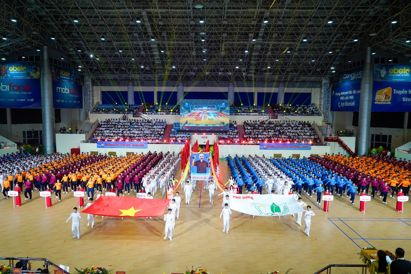 Toàn cảnh Lễ khai mạc Hội khỏe Phù Đổng TP Hải Phòng năm học 2023-2024.