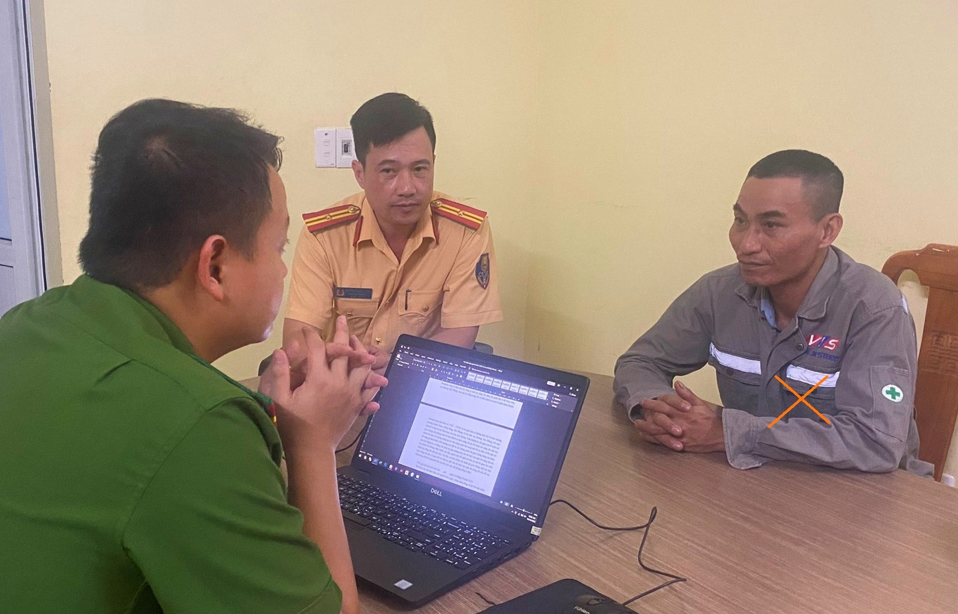 Bị can Bùi Văn Chiến tại cơ quan công an. Bị can Bùi Văn Chiến tại cơ quan công an.