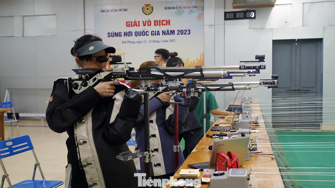 Khu huấn luyện bắn súng tại Trung tâm huấn luyện thể thao, TP Hải Phòng.