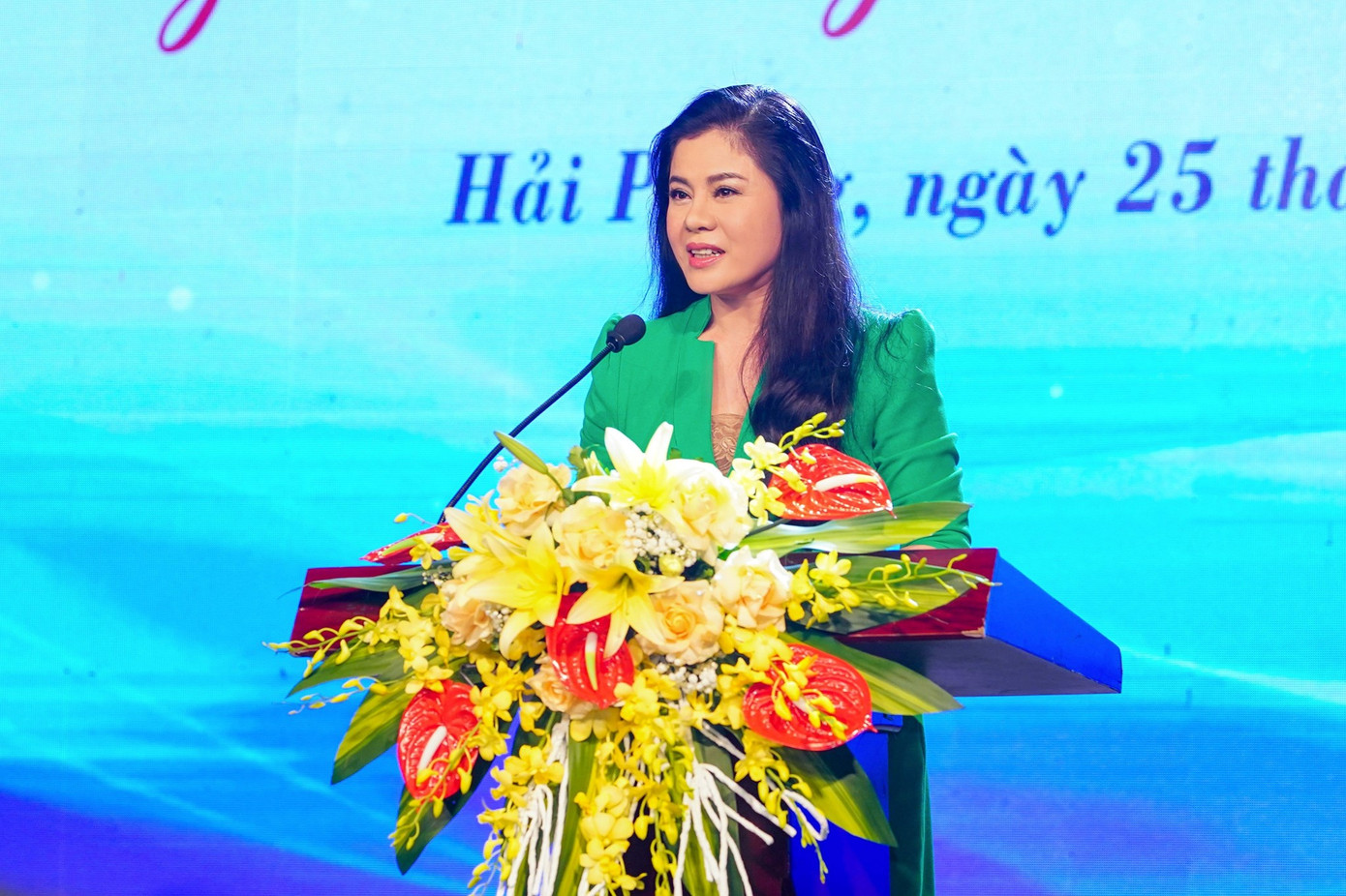 Bà Trần Thị Hoàng Mai - Giám đốc Sở Văn hóa và Thể thao Hải Phòng.