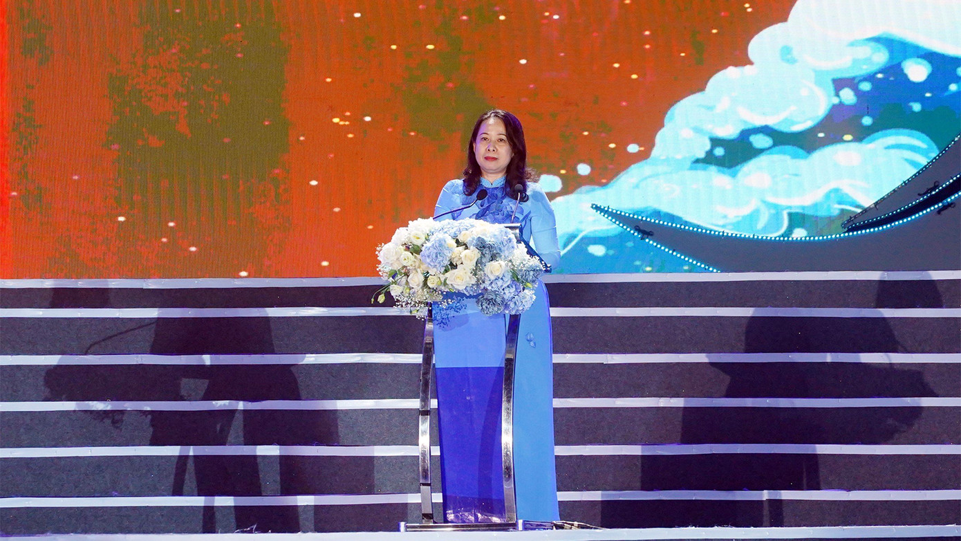 Phó Chủ tịch nước Võ Thị Ánh Xuân phát biểu khai mạc lễ hội.