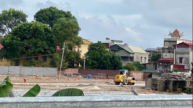 Khu vực dự án tại thị trấn Cẩm Giàng thời điểm thi công hạ tầng chuẩn bị tổ chức đấu giá.