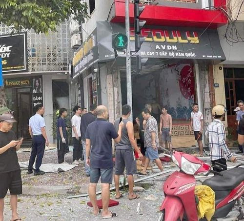Hiện trường vụ nổ tại quán lẩu tại TP. Hải Dương. Hiện trường vụ nổ tại quán lẩu tại TP. Hải Dương.