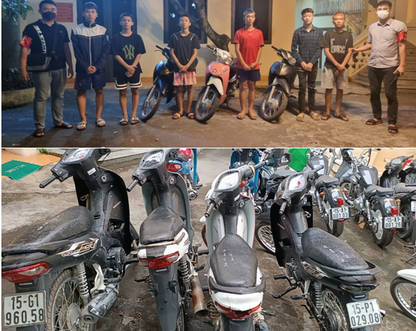 Băng nhóm tuổi teen ở Hải Phòng lái xe máy lượn phố ném chai thủy tinh rồi gây sự với người đi đường.